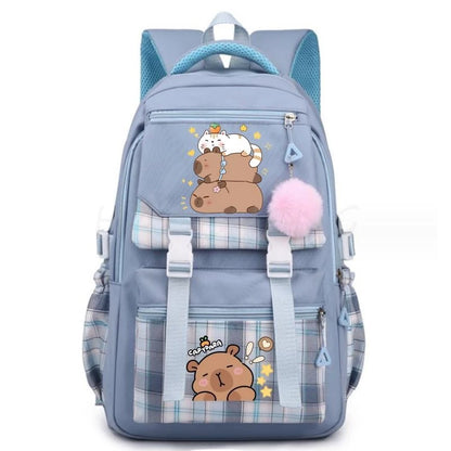 Backpack Lovely Capybara Print Women Laptop Computer Large Capacity School Backpacks for Girls Teenage Packsack 4 Color Gift