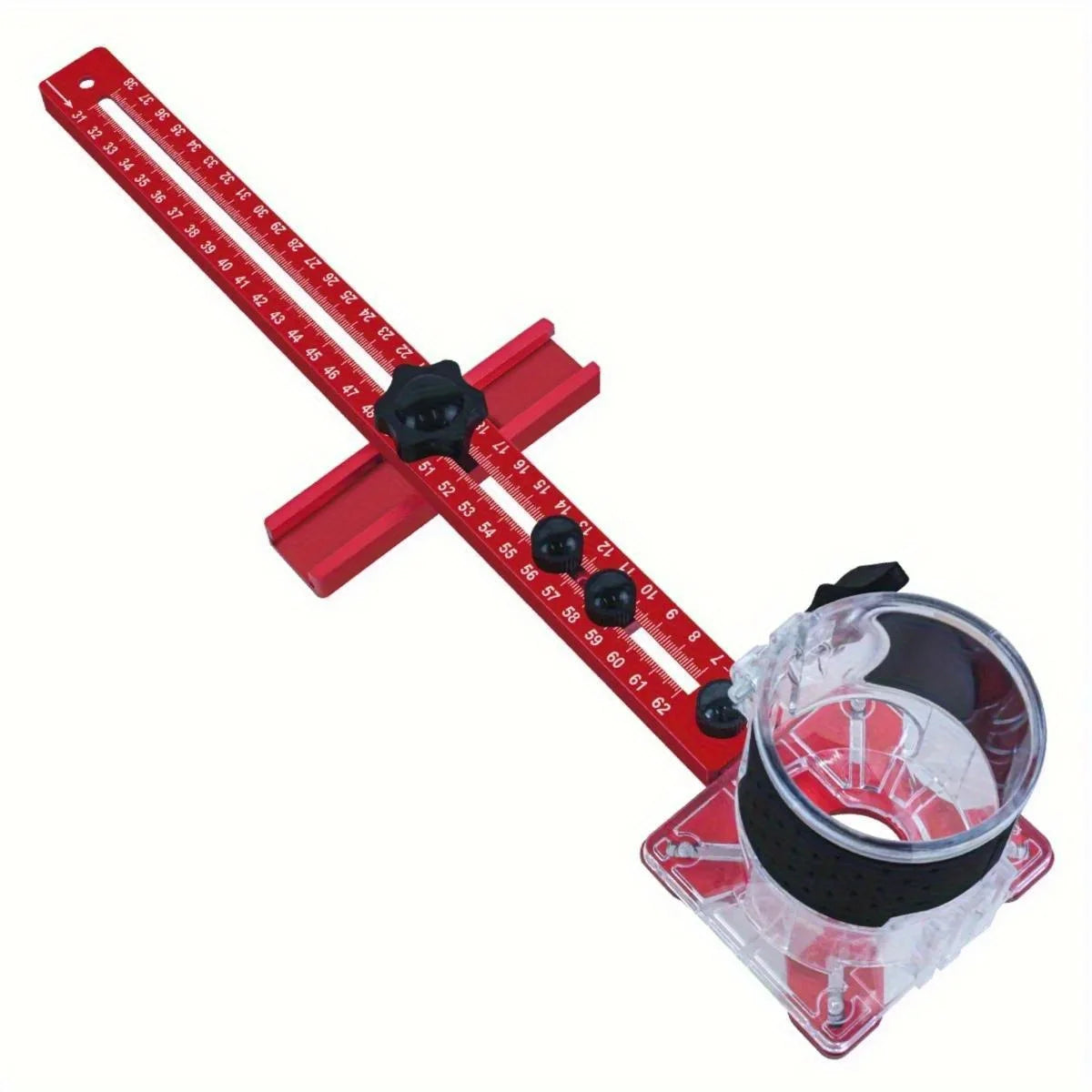 MM/Inch Multifunctional Cabinet Hardware Jig and Router Guide, 4 in 1 Router Milling Groove Bracket, Router Circle Cutting Jig