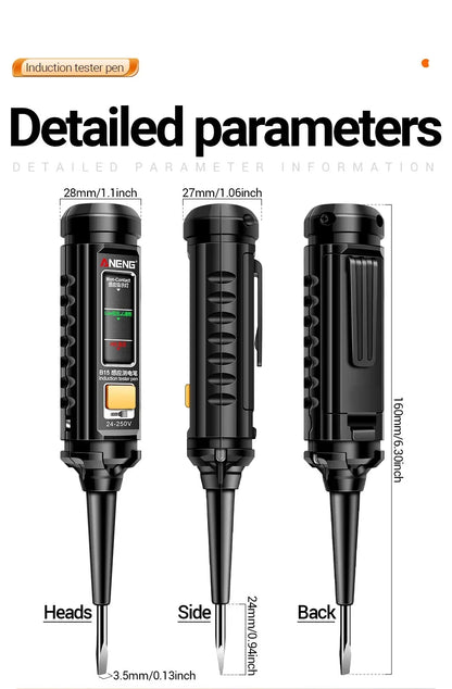 Multifunction Voltage Tester, Pen Detector, Induction AC 24V-250V Voltmeter, NCV Wire Line breakpoint electrician Tools, ANENG B15