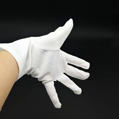 1Pair White Formal Gloves, Tuxedo Honor Guard Parade Inspection Collection Serve Thin Gloves, Thick Gloves, Performance Gloves, Men