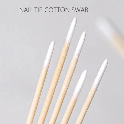 500/300/100Pcs Nails Wood Swab Clean Sticks Bud Tip Wooden Cotton Head Detail Corrector Manicure Nail Polish Remover Art Tool