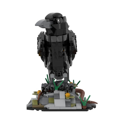 MOC Raven Model Building Blocks Sets Clever Raven Black Bird 3D Home Ornament Brick STEM Toy Adult Valentine's Day Gift