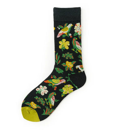 New cotton socks high-quality men's and women's British style casual Harajuku fashion novelty literary couple sexy socks