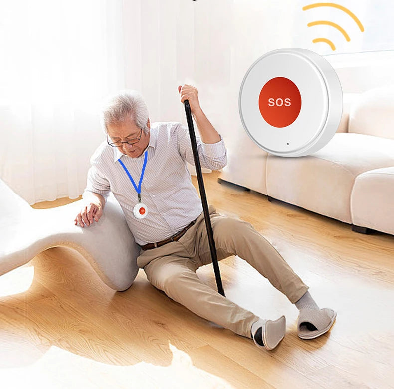 Smart Life APP WiFi SOS Emergency Button Tuya Home Security Elderly Children One-Click Call Help Alarm Remote Notification