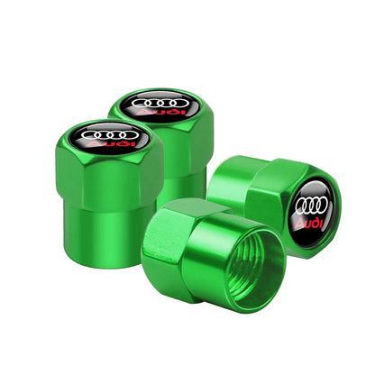 4 tapas de válvula de rueda de coche, accesorios exteriores para AUDI A1 8X A3 8P 8L A4 A5 A6 A7 A8 TT Sportback Sline Q3 Q5 Q7 Q8
