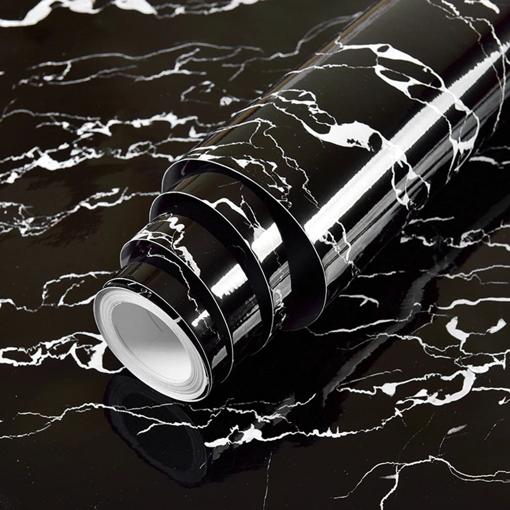 80cm Width Marble For Walls In Rolls, Vinyl Self Adhesive Waterproof Wallpaper Contact Paper, Wall Stickers Film, Kitchen Home Deco