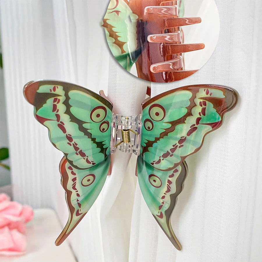 1pc ultra-fantasy simulation butterfly clip temperament hair clip for pinning hair shark clip hair accessory head accessory