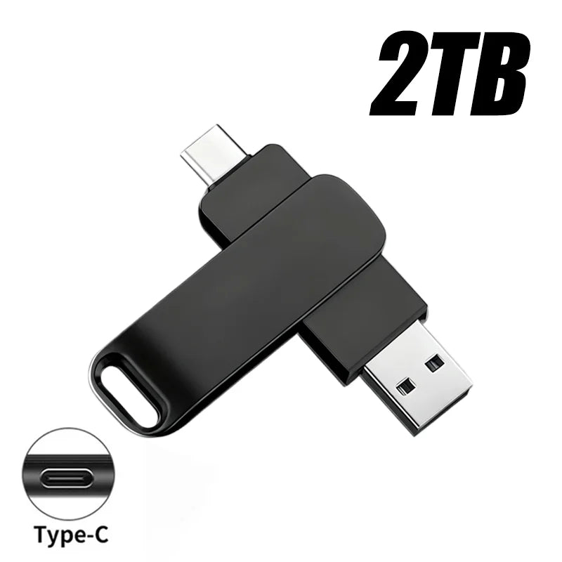 64TB USB 3.2 Flash Drive Metal Ultra-Speed Pen Drive 16TB 8TB Waterproof Type-C USB PenDrive For Computer Storage Devices 2026