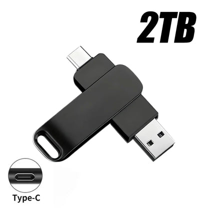 64TB USB 3.2 Flash Drive Metal Ultra-Speed Pen Drive 16TB 8TB Waterproof Type-C USB PenDrive For Computer Storage Devices 2026