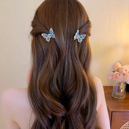 Mini Butterfly Hair Claws for Women Ladies Small Ponytail Braid Hair Claw Clips Girl Fashion Shark Clip Hair Accessories Sets