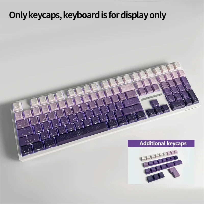 Contour 4.0 Side Engraved Keycap PBT Translucent 97 Key Gaming Mechanical Keyboard Key Cap White For Magnetic Switch F75 GMK87
