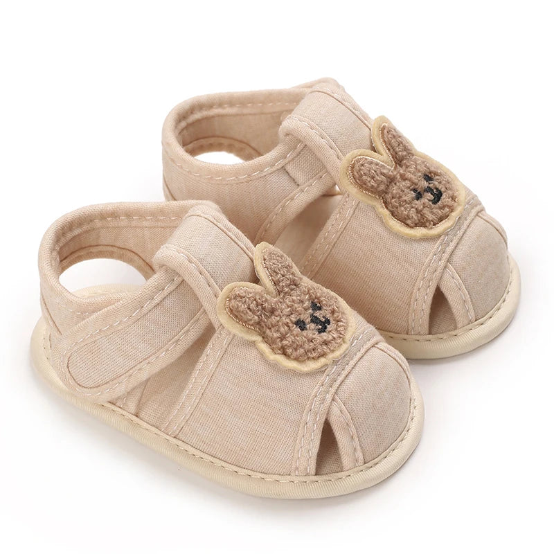 Cute Bear Soft Sole Comfortable Sandals for Infants and Toddlers, Baotou Anti Kick First Step Shoes 0-18 Months