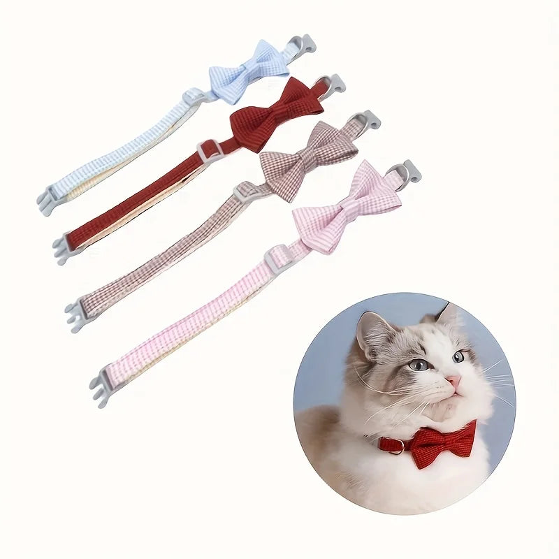 1 Piece, Adjustable Plaid Cat Collar Tie Knot, Perfect for Festive Dressing and Everyday Wear