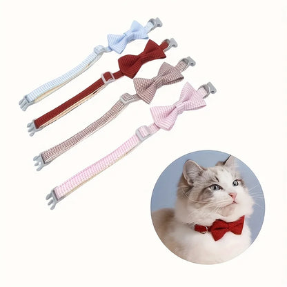 1 Piece, Adjustable Plaid Cat Collar Tie Knot, Perfect for Festive Dressing and Everyday Wear