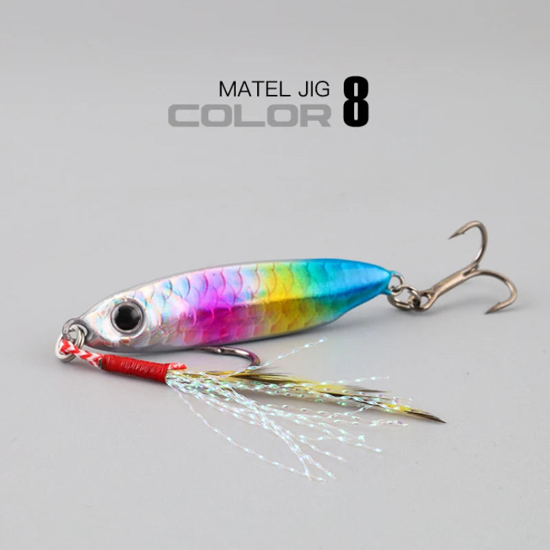 1 Pc Metal Artificial Bait Jig 7g 10g 15g 20g 25g 30g Shore Casting Jigging lure Shore Casting Saltwater Fishing lure Bit