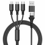 5 in 1 PD USB Fast Charging Cable For iPhone 14 13 12 Xiaomi Android Micro USB Type-C Phone Charger Multi-ports Data Cable