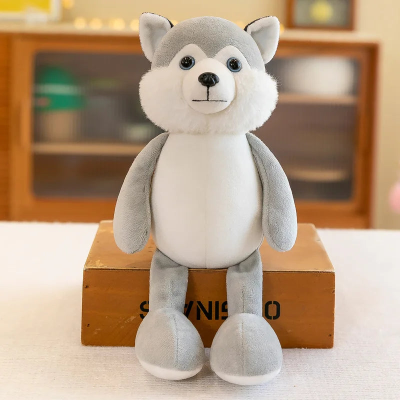 Stuffed Plush Animal Toys Soft Dolls Jungle Lion Elephant Tiger Dog Fox Monkey Deer Children Gift Kawaii Baby Kids Hobby Toys