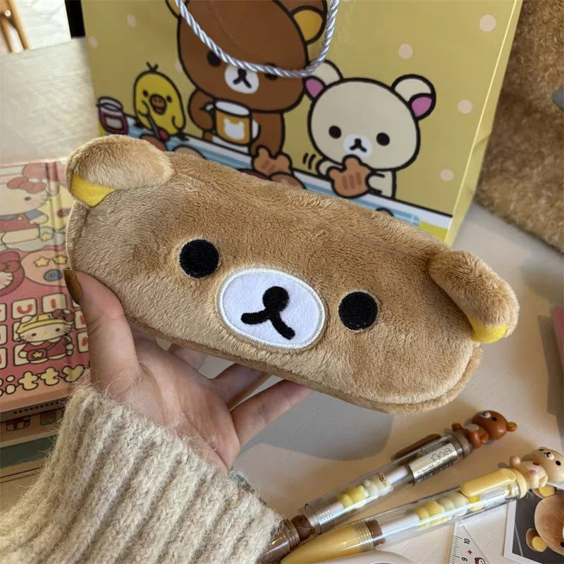 Rilakkuma Sundry Storage Bag Cute Cartoon Coin Purse Wallet Large-Capacity Portable Makeup Bag Practical Gifts Anime Periphery