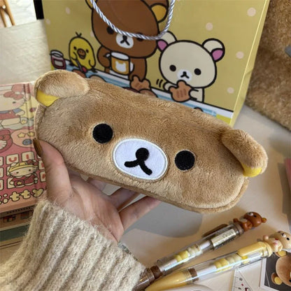 Rilakkuma Sundry Storage Bag Cute Cartoon Coin Purse Wallet Large-Capacity Portable Makeup Bag Practical Gifts Anime Periphery