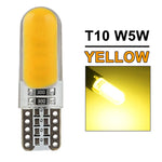 2/4/6/8/10/20 Pcs, T10 W5W LED Bulbs, Car Interior Dome Maps Trunk License Plate Lights, 12V COB-12SMD 7500K White Yellow Red Blue