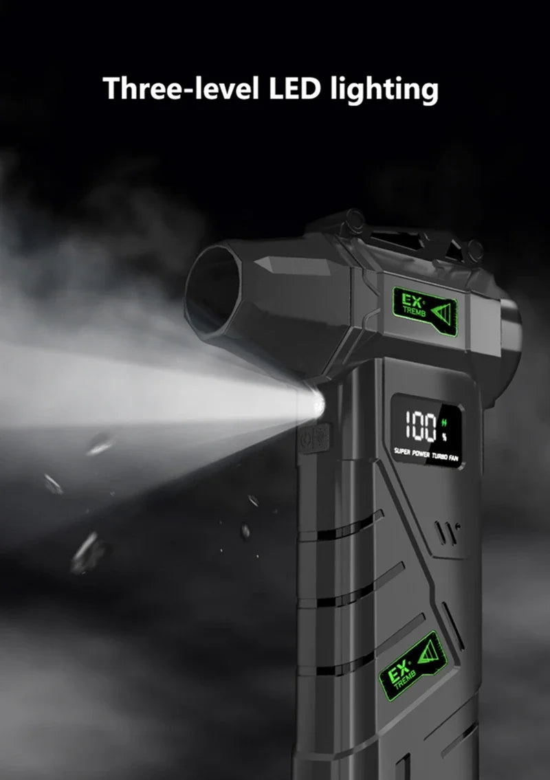 New Powerful Turbo Air Blower 380g Wind Pressure 240W High Power Turbo Fan Portable Vacuum Cleaner Brushless Motor Air Duster