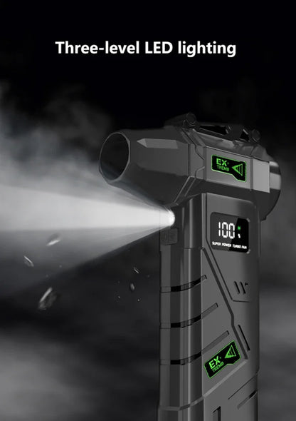 New Powerful Turbo Air Blower 380g Wind Pressure 240W High Power Turbo Fan Portable Vacuum Cleaner Brushless Motor Air Duster