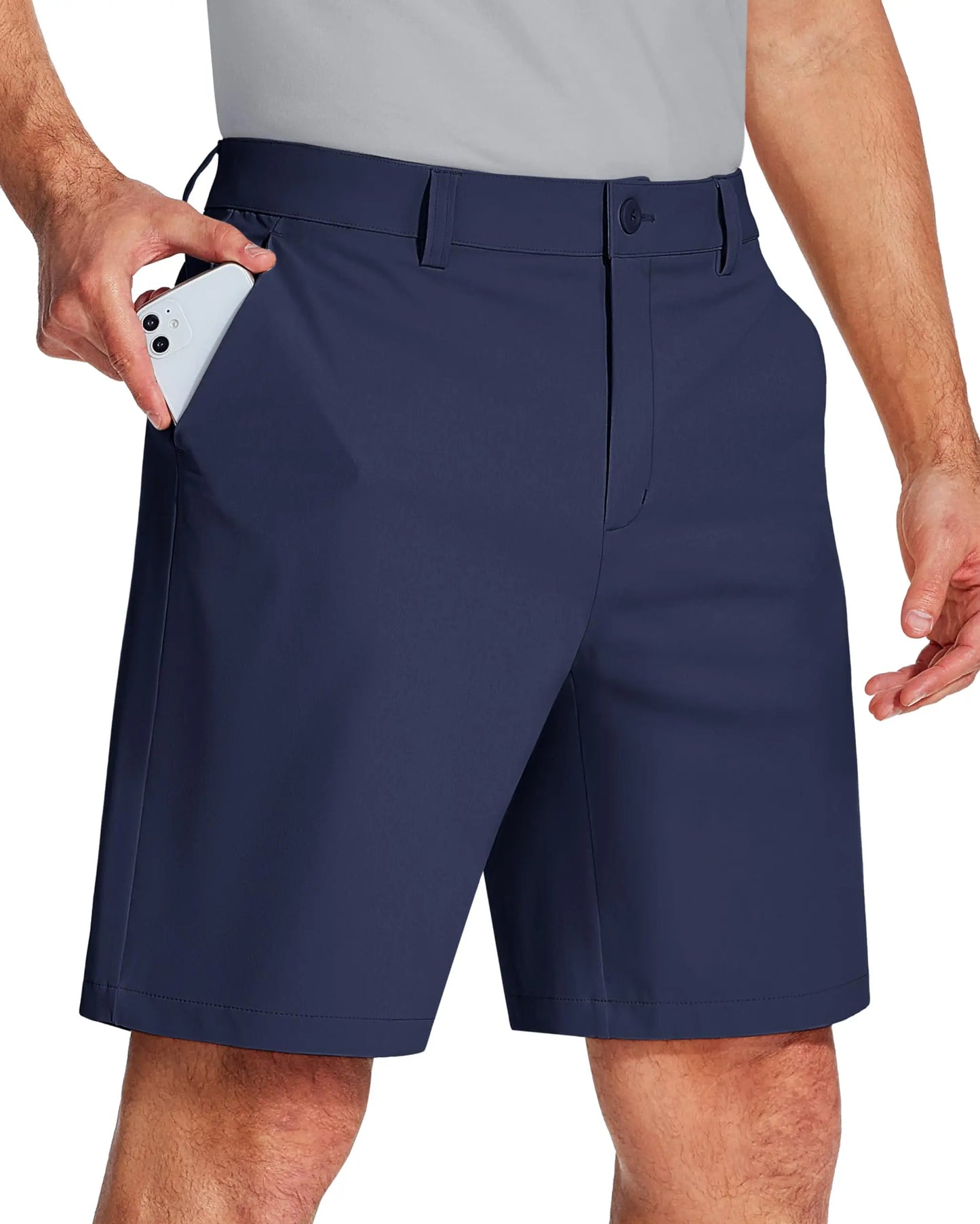Golf Quick Dry Shorts, Men Stretch Lightweight Dress, Work Casual Shorts with 4 Pockets, Flat Front Hiking Shorts, TACVASEN