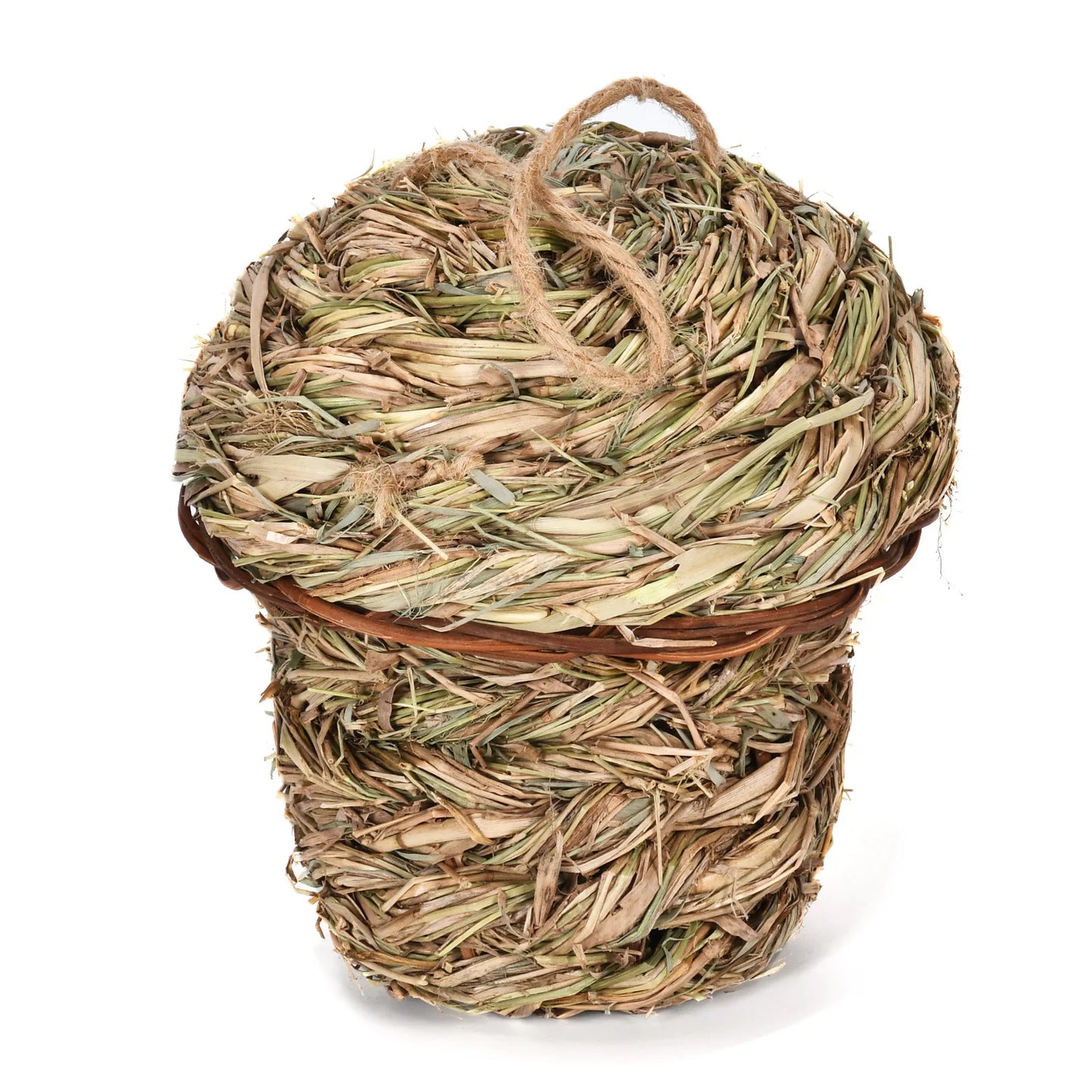 Outdoor Ecological Handmade Straw Parrot Bird Nest Creative Birdcage Ornament Supplies Garden Decoration Birdhouse Pastoral Style