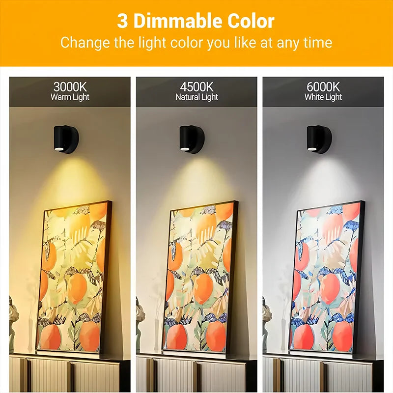LED Magnetic Wall Lamp, USB Rechargeable, Touch Switch, Adjustable Brightness, Ideal for Bedroom, Dining Room, Party, Art Decor