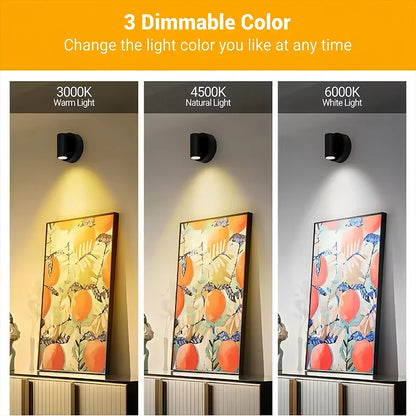 LED Magnetic Wall Lamp, USB Rechargeable, Touch Switch, Adjustable Brightness, Ideal for Bedroom, Dining Room, Party, Art Decor