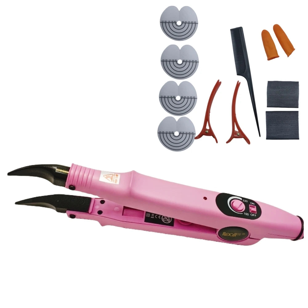 Loof Professional Nueva Tenacilla de Fusión para Extensiones de Cabello con Temperatura Ajustable hasta 220℃, Mini Punta Calentadora Inteligente, Herramienta de Unión de Queratina