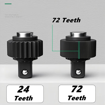 1/4，3/8，1/2 Inch Drive Socket Adjustable Ratchet Wrench Extendable Handle Wrench 72-Tooth Quick-Release Reversible