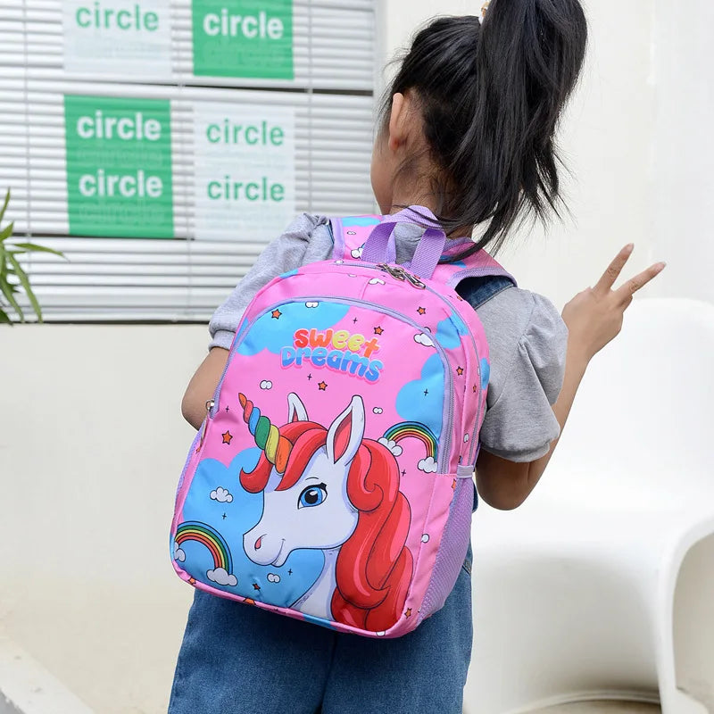 Boy Girl Cartoon Unicorn Schoolbags Large Capacity School Backpack Kindergarten Primary School Backpacks Kawaii Kids Bag