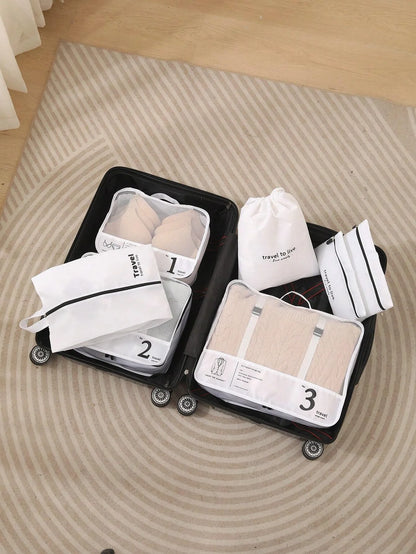 11 PCS/Set Travel Storage Bag Clothes Organizer Bags Luggage Suitcase Organizer Waterproof Wash Bag Clothes Storage Ziplock Bag