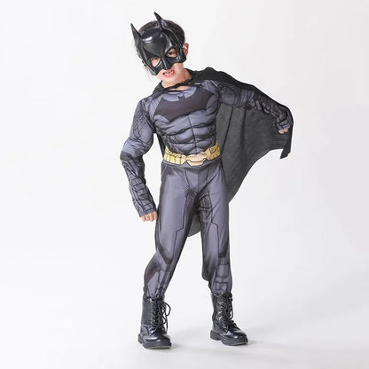 Anime Superhero Batmans Cosplay Muscle Costume Batma Zentai Jumpsuits Bodysuit Suit Halloween Carnival Costumes