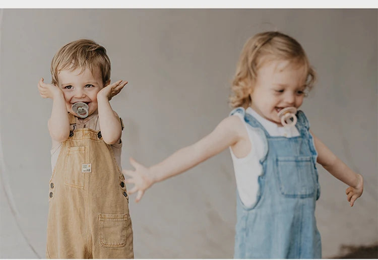 Silicone Baby Pacifier, Food Grade Silicone, Newborn Soother Solid Color Dummies Silicone Nipple For Bebe, 2PCS, Modabebe