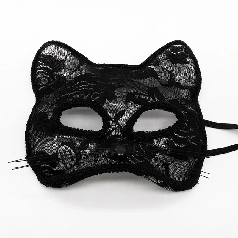 Sexy Lace Mask For Women Masquerade Party Props Halloween Cosplay Costume Accessories Half Face Cover Mask Animals Cat Eye Mask