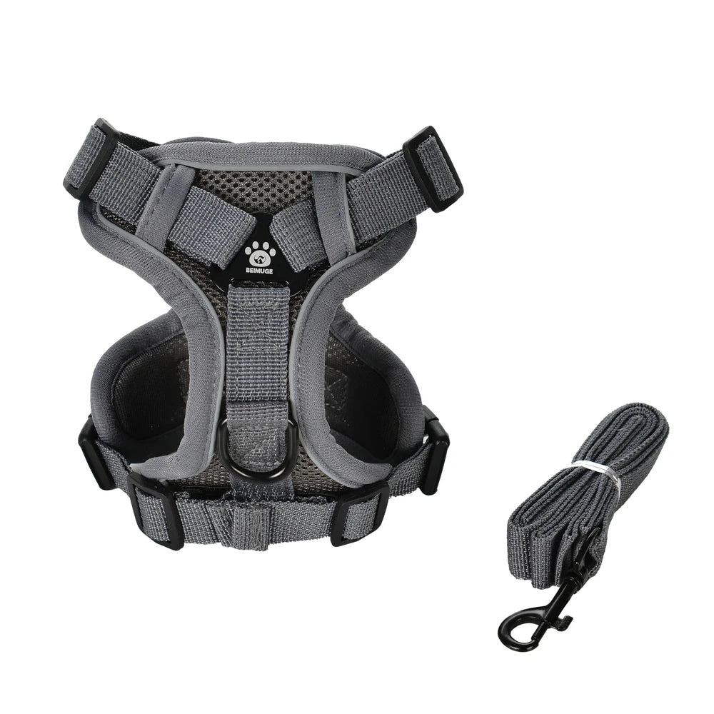Arnés y correa para gatos para perros pequeños, reflectante, ajustable, para exteriores, para cachorros y gatitos, dispositivo de tracción, entrenamiento táctico, suministros para mascotas