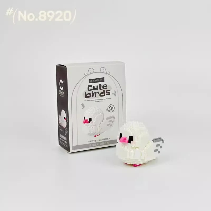 Moe Bird Series Building Block Toys Assembly, Tabletop Ornaments, Children's Educational Toys, Suitable for Boys and Girls, Christmas Gift