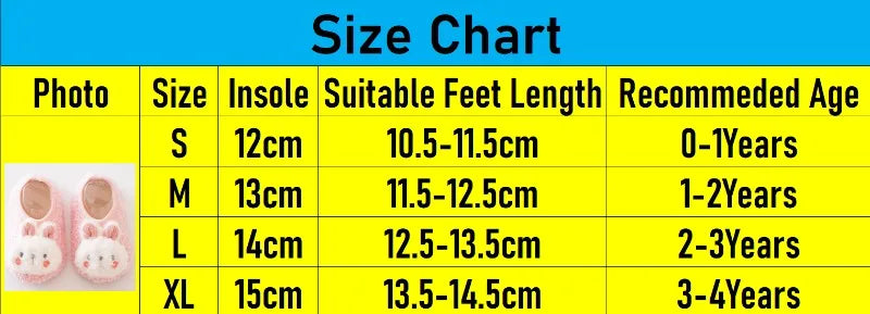 Autumn Winter Warm Baby Slippers, Toddler Plush Floor Sock Shoes, Boys Girls Soft Anti-slip Walking Shoes, Indoor Home Kids Socks