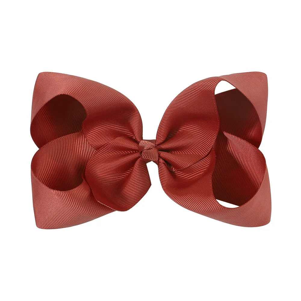 1PC Grosgrain Ribbon Solid Color Hair Bows Clip Girls Hair Clips Hairpins Barrettes Kids Baby Hair Accessories Wholesale