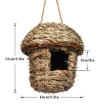 Outdoor Ecological Handmade Straw Parrot Bird Nest Creative Birdcage Ornament Supplies Garden Decoration Birdhouse Pastoral Style