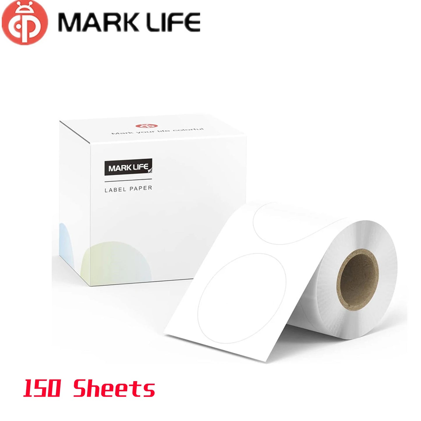 Marklife X2 Thermal Label Sticker Paper Printable White 40-50mm Width Clothing Tag Commodity Price Food Self-Adhesive Tape