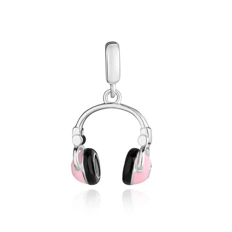 Hot Selling 925 Silver Pink Cake, Dog Paw, Luggage, Cup Bead Pendant Suitable for European Original Bracelet DIY Exquisite Jewelry