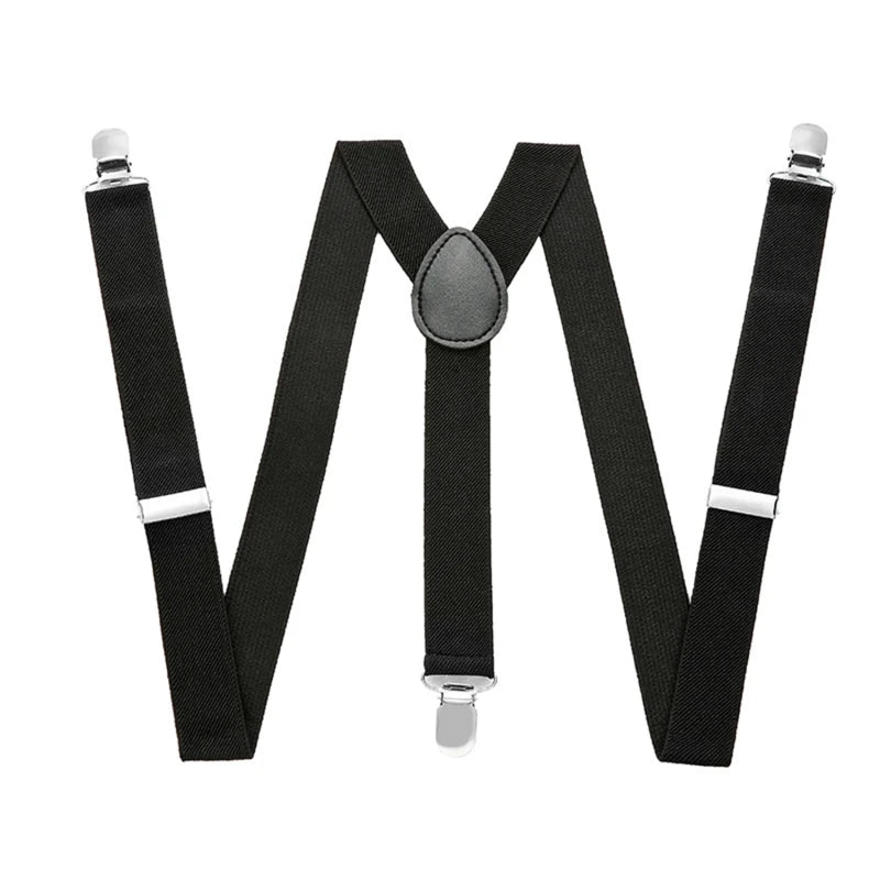 35/25/20mm Wide Men's Suspenders High Elastic Adjustable 4 Strong Clips Heavy Duty X-Back Trousers Braces