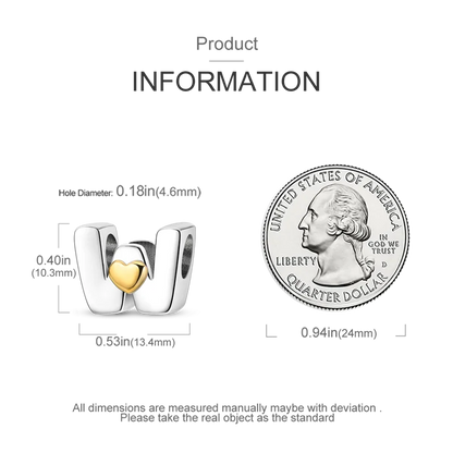 Fit Original Bangle Bracelet DIY A-Z Alphabet Charms Bead 925 Sterling Silver CZ Zircon LOVE Letter Dangle Pendant Jewelry Gift