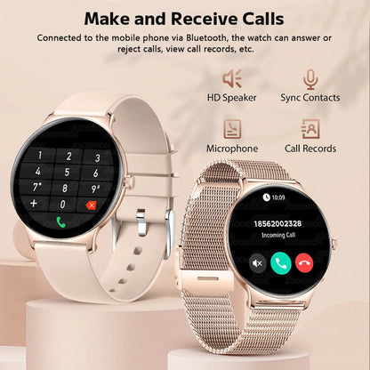 Ultra-Thin Fashion Women's Smart Watch 1.43 inch AMOLED HD Screen Sports Bracelet Clock Always Show Time Bluetooth Call Smartwatch