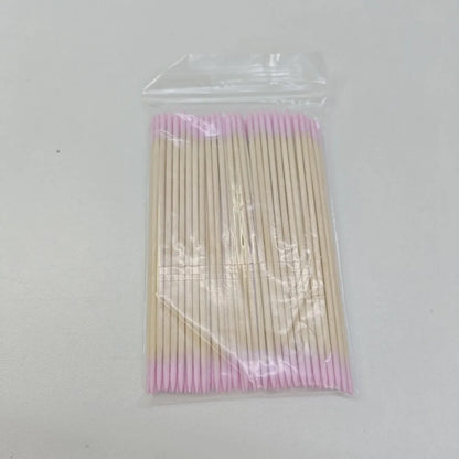 100/300/500 Pcs Disposable Ultrasmall Cotton Swab Brush Lint-Free Micro Wood Makeup Brushes for Eyelash/Tattoo Cleaning, Tattoo Accessories