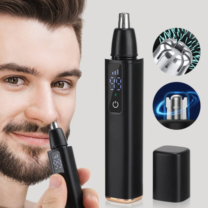 Electric Nose Hair Trimmer For Men Women, High Speed Motor Hair Remover, Lips Eyebrows Razor R Type Cutter Head Trimmer for Nose