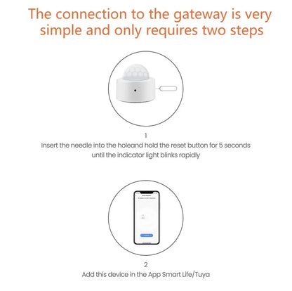Tuya Zigbee Human Motion Sensor Smart Home PIR Motion Sensor Infrared Detector Security Smart Life Works With Alexa Need Gateway